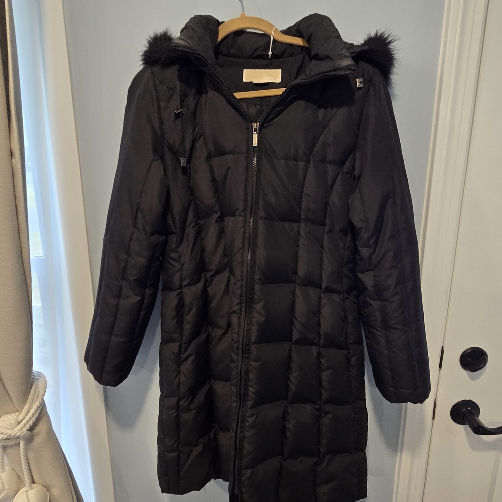 Kenneth Cole Women's Black Quilted Coat